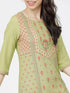 Vasthrlay Women Ketch Women Green Printed Straight Kurtas