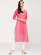Vasthrlay Women Ketch Women Pink Printed Straight Kurtas