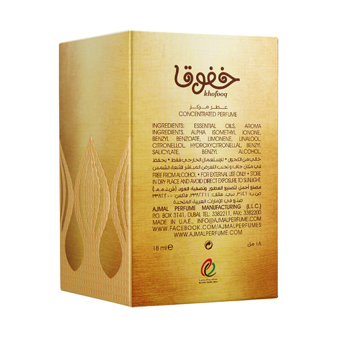 Ajmal Perfumes India KHOFOOQ Non-Alcoholic Attar for Unisex