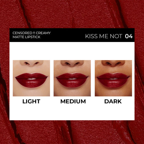 Soku Cosmetic Censored !! Creamy Matte Lipstick - Kiss Me Not