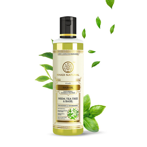 Khadi Natural Neem Teatree And Basil Herbal Hair Oil