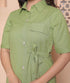 Miravan Womens Green Party Dress with Belt