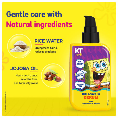 Kt Kids Gift Set Hair Care For Boys 8 12 Years Shampoo Conditioner Protein Cream Hair Serum Sun Protection Hair Spray Yellow Gift Bag FREE Keychain