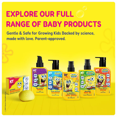 Kt Kids Gift Set Hair Care For Girls 8 12 Years Shampoo Conditioner Protein Cream Hair Serum Sun Protection Hair Spray Yellow Gift Bag FREE Keychain