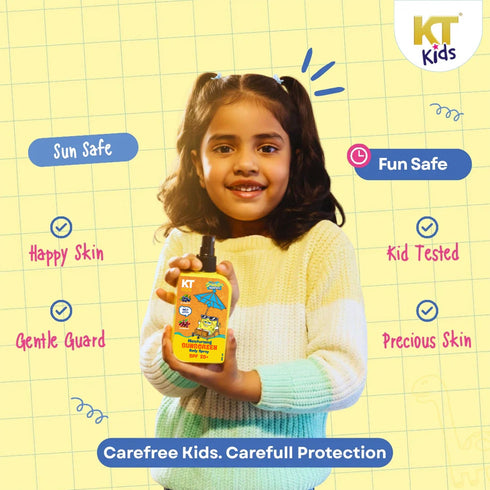 Kt Kids Outdoor Protection Combo Super Quick Mosquito Repellent Moisturizing Sunscreen Spray