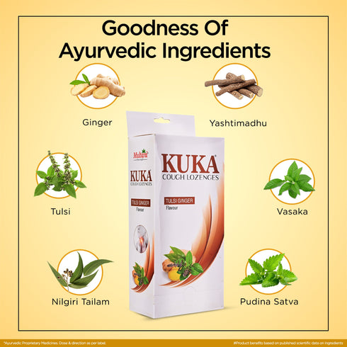 Multani Pharmaceuticals Limited Multani Kuka Cough Lozenges 192 Strips For Sore Throat & Irritating Cough 24X8 Strips