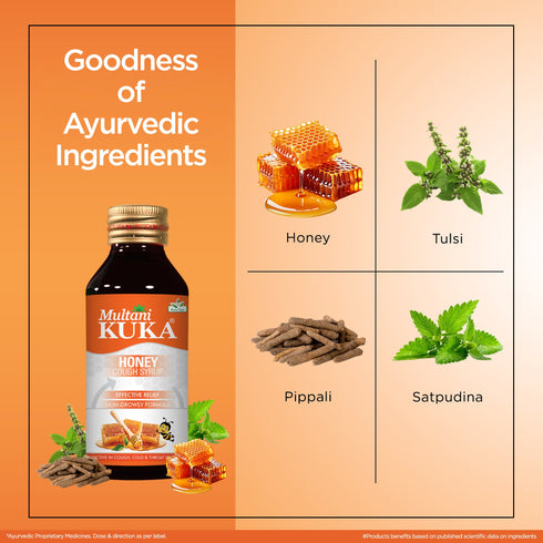 Multani Pharmaceuticals Limited Multani Kuka Honey Cough Syrup For Sore Throat & Irritating Cough