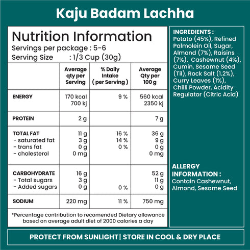Jabsons Foods Kaju Badam Lachha