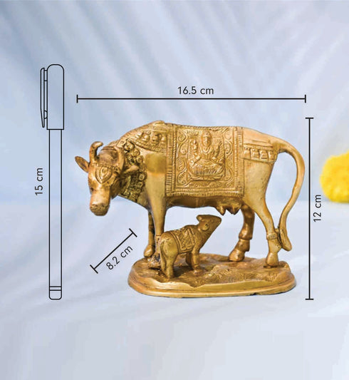 Samskara Home Kamadhenu Cow And Calf Idol