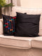 The India Craft House Kashida Pattu Woven Cushion Covers | Black Beauty
