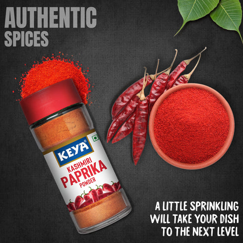 Keya Kashmiri Paprika Powder Natural Vegetarian Dry Hot and Spicy Chili Aromatic Seasoning 100 Natural Manually Sorted