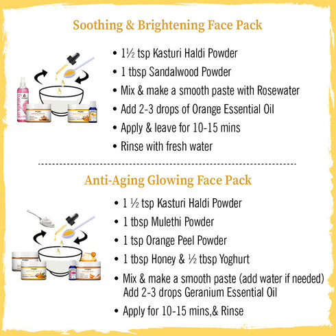 Keya Seth Aromatherapy Kasturi Haldi Powder Face Pack