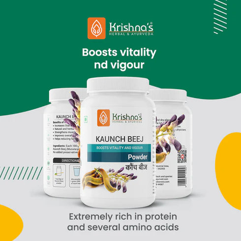 Krishna'S Herbal And Ayurveda Kaunch Beej Powder