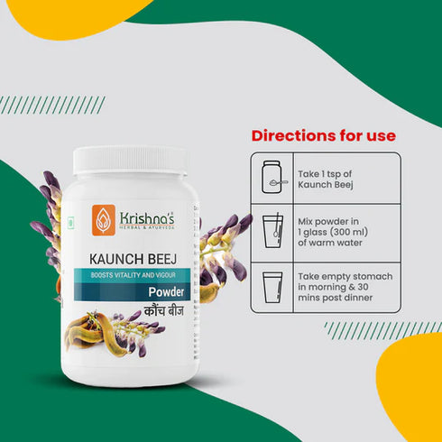 Krishna'S Herbal And Ayurveda Kaunch Beej Powder