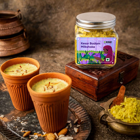 Kiwi Kesar Badam Milk Shake