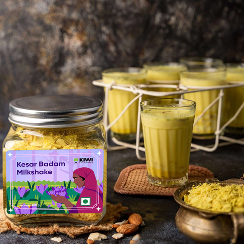 Kiwi Kesar Badam Milk Shake