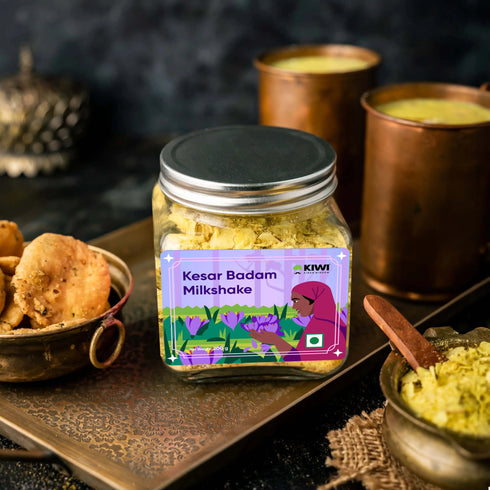 Kiwi Kesar Badam Milk Shake
