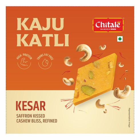 Chitale Bandhu Mithaiwale Kesar Kaju Katli