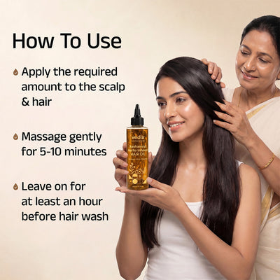 Vedix Keshamrut Hair Oil With Bhringraj & Rosemary