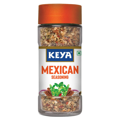 Keya Mexican Seasoning 50g l Natural & Healthy Spice Blend for Pizza Pasta Glass Bottle Premium Herbs and Spices I No Preservatives