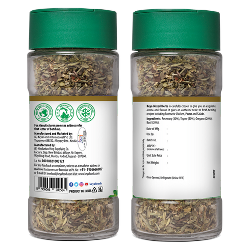Keya 100 Natural Mixed Herbs Pure & Refreshing Manually sorted Freeze Dried Herb Export Quality Rich aroma that Lasts