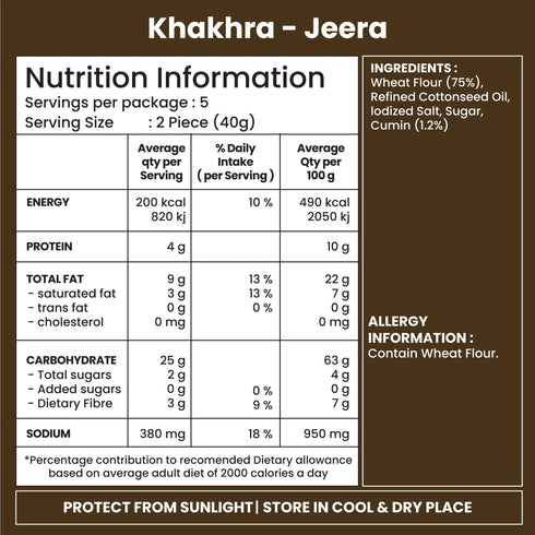 Jabsons Foods Jeera Khakhra