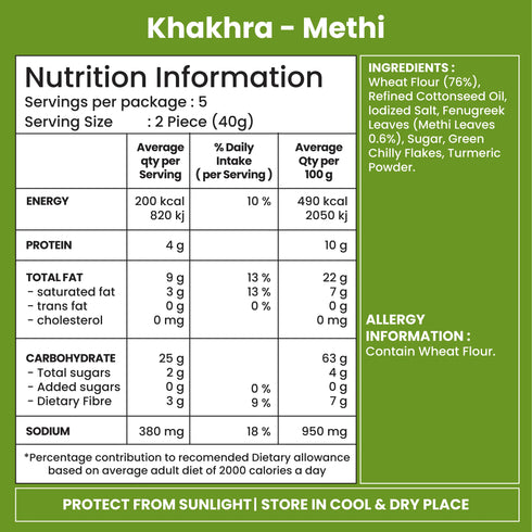 Jabsons Foods Methi Khakhra