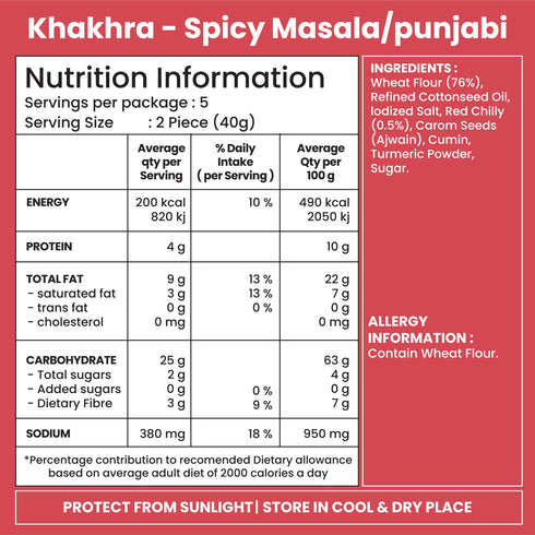 Jabsons Foods Spicy Masala Khakhra