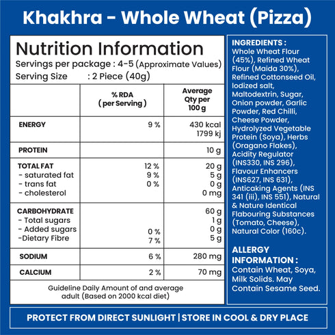 Jabsons Foods Pizza Khakhra