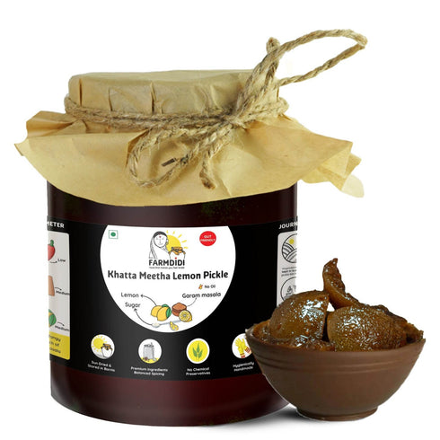 FARMDIDI Khatta Meetha Nimbu Ka Achar