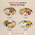 Vinod Stainless Steel Khumcha Thali Set of 2 30 cm Lunch and Dinner Plate High Grade Stainless Steel Mirror Finish Tough and Durable