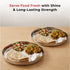 Vinod Stainless Steel Khumcha Thali Set of 2 30 cm Lunch and Dinner Plate High Grade Stainless Steel Mirror Finish Tough and Durable