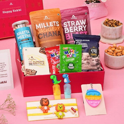 Omay Foods Kids Favorite Rakhi Gift Box
