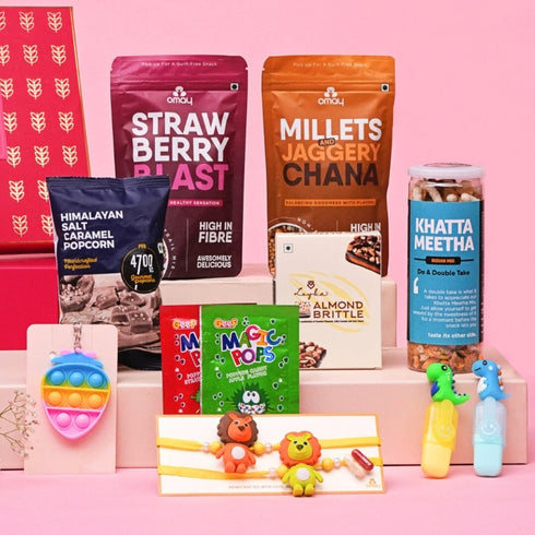 Omay Foods Kids Favorite Rakhi Gift Box