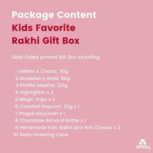 Omay Foods Kids Favorite Rakhi Gift Box