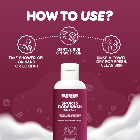 Elemnt Sports Body wash and teens