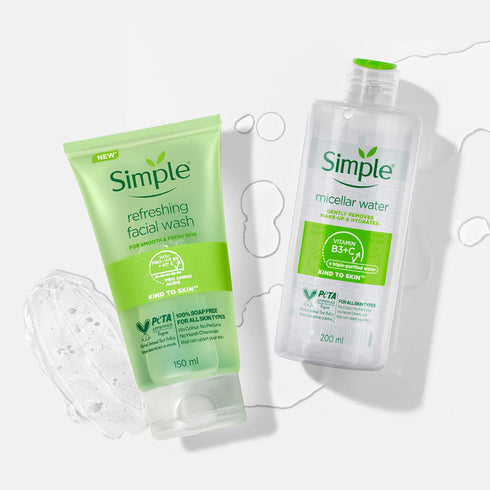 Simple Face Wash & Micellar Water Combo