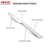 Vinod Aero Hammered Dessert Knife Set of 6 Heavy Gauge Stainless Steel Rust Free Mirror Finish Durable and Dishwasher Safe