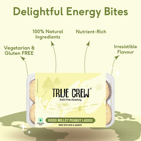 Sri Sri tattva True crew - kodo millet peanut laddu