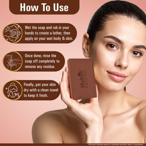 Multani Pharmaceuticals Limited Multani Naturals 1 kojic acid & haldi chandan soap Helps from acn & sun damage Dermatologically Tested Suitable for All Skin Type