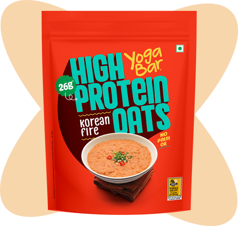 Yoga Bar 26g High Protein Oats Korean Fire & Mum's Masala