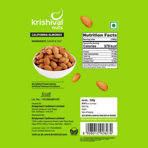 Krishival California Almonds