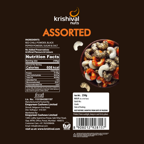 Krishival Assorted Cashew 500gm