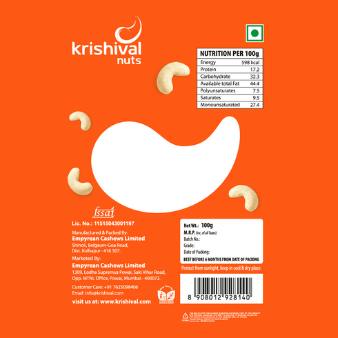 Krishival Cashew 250gm