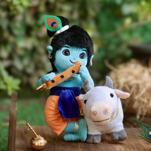Panda's Box Lord Krishna & Cow