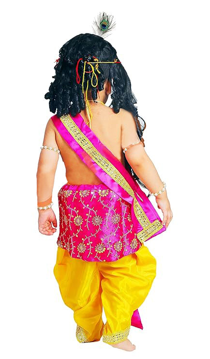 Krishna Costume with Dhoti Dupatta Mukut Flute
