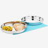 Vinod Stainless Steel Beeding Khumcha Thali Set of 2 24 cm Lunch and Dinner Plate Highest Quality Stainless Steel Mirror Finish Rust Free