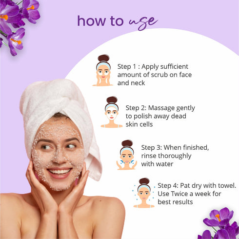 Globus Naturals Ayurvedic Kumkumadi Skin Lightening Face Scrub Suitable For All Skin Types