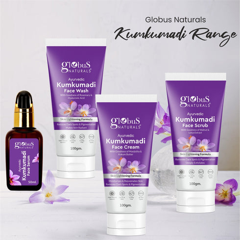 Globus Naturals Ayurvedic Kumkumadi Skin Lightening Face Scrub Suitable For All Skin Types