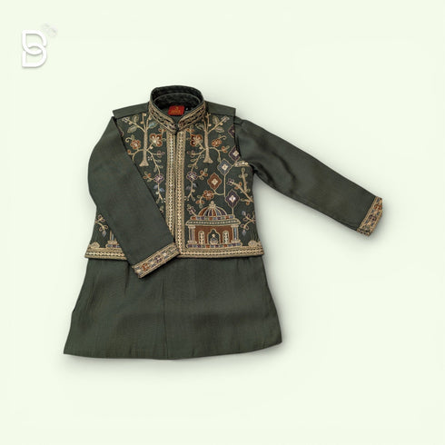 Bachpan kids wear Kurta Pyjamas Green